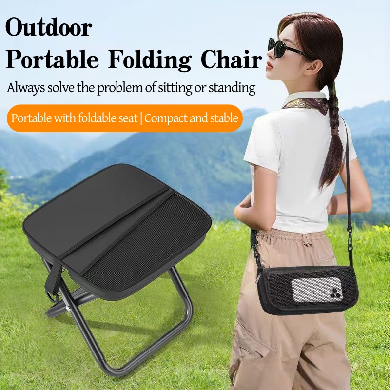 Outdoor Adventure With No Backpack - 5T Portable Foldable Backpack Stool Lightweight